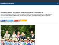 Bild zum Artikel: Blamage für Merkel: West-Mächte lehnen Aufnahme von Flüchtlingen ab