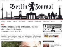 Bild zum Artikel: Mathe-Dozent wird entlassen, weil er den Islam kritisierte