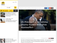 Bild zum Artikel: US-Präsident in Hiroshima: Obama fordert Welt ohne Atomwaffen