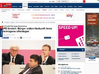 Bild zum Artikel: Zehn-Punkte-Plan gegen Steuerbetrug - SPD fordert: Bürger sollen Herkunft ihres Vermögens offenlegen