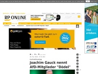 Bild zum Artikel: Katholikentag - Joachim Gauck nennt AfD-Mitglieder 'Dödel'