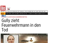 Bild zum Artikel: Beim Rettungseinsatz - Gully zieht Feuerwehrmann in den Tod