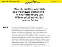 Bild zum Artikel: Skurril, maßlos, neureich und irgendwie abstoßend – In Charlottenburg und Wilmersdorf wohnt das wahre Berlin