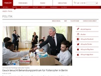Bild zum Artikel: Gauck besucht Behandlungszentrum für Folteropfer in Berlin