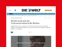 Bild zum Artikel: Bundeskanzlerin: Merkel sorgt sich um Vertrauensverlust in die Medien