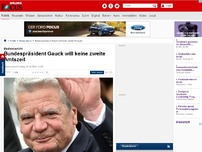 Bild zum Artikel: Medienbericht - Bundespräsident Gauck will keine zweite Amtszeit