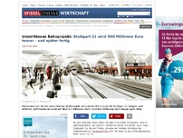 Bild zum Artikel: Umstrittenes Bahnprojekt: Stuttgart 21 wird 500 Millionen Euro teurer - und später fertig