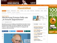 Bild zum Artikel: Wolfgang Schäuble: Abschottung Europas ließe uns „in Inzucht degenerieren“