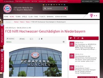 Bild zum Artikel: 100.000 Euro:FCB hilft Hochwasser-Geschädigten in Niederbayern