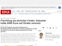 Bild zum Artikel: Flüchtling als ehrlicher Finder: Kasseler hatte 2000 Euro auf Straße verloren