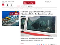 Bild zum Artikel: Shitstorm gegen Wasserretter, weil sie Flüchtlingskinder das Schwimmen lehren