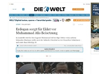Bild zum Artikel: Trauerfeier: Erdogan sorgt für Eklat vor Muhammad Alis Beisetzung