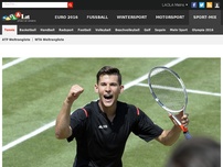 Bild zum Artikel: Thiem besiegt Federer auf Rasen