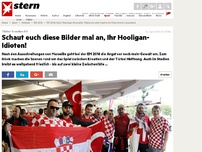 Bild zum Artikel: Türkei-Kroatien 0:1: Schaut euch diese  Bilder mal an, Ihr Hooligan-Idioten!