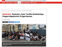 Bild zum Artikel: Unfassbar: Deutsche „Fans“ in Lille: Reichskriegs-Flagge mitgebracht, Prügel-Szenen