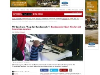 Bild zum Artikel: PR-Gau beim 'Tag der Bundeswehr': Bundeswehr lässt Kinder mit Gewehren spielen