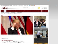 Bild zum Artikel: 'Ein schrecklicher Fehler': Trump greift Merkels Flüchtlingspolitik an