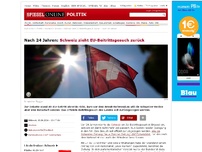 Bild zum Artikel: Nach 24 Jahren: Schweiz zieht EU-Beitrittsgesuch zurück