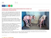 Bild zum Artikel: Tierquäler warfen diese misshandelten Hunde aus fahrendem Transporter