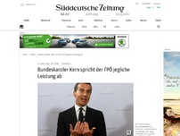 Bild zum Artikel: Bundeskanzler Kern spricht der FPÖ jegliche Leistung ab
