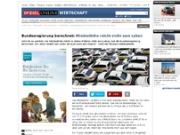 Bild zum Artikel: Bundesregierung berechnet: Mindestlohn reicht nicht zum Leben