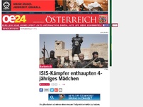 Bild zum Artikel: ISIS-Kämpfer enthaupten 4-jähriges Mädchen