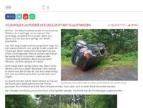 Bild zum Artikel: 23-jähriger überfällt Pärchen und verunglückt mit Fluchtauto