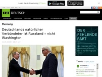 Bild zum Artikel: Deutschlands natürlicher Verbündeter ist Russland – nicht Washington