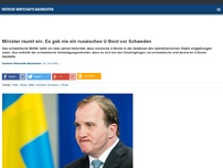 Bild zum Artikel: Minister räumt ein: Es gab nie ein russisches U-Boot vor Schweden