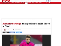Bild zum Artikel: Ausrüster bestätigt:: HSV spielt in der neuen Saison in Pink!