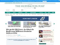 Bild zum Artikel: Die große EM-Farce: So führt die Regierung Millionen Deutsche hinters Licht