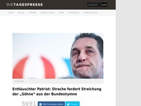 Bild zum Artikel: Enttäuschter Patriot: Strache fordert Streichung der „Söhne“ aus der Bundeshymne