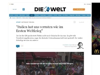 Bild zum Artikel: Wütende Türken: 'Italien hat uns verraten wie im Ersten Weltkrieg'