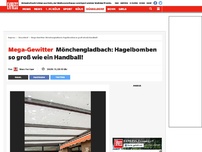 Bild zum Artikel: Mega-Gewitter: Mönchengladbach: Hagelbomben so groß wie ein Handball!