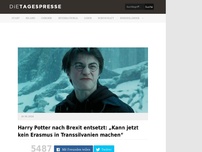 Bild zum Artikel: Harry Potter nach Brexit entsetzt: „Kann jetzt kein Erasmus in Transsilvanien machen“