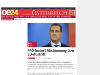 Bild zum Artikel: FPÖ fordert Abstimmung über EU-Austritt