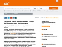 Bild zum Artikel: FPÖ-Hofer: Brexit: Wir brauchen ein Europa der Menschen nicht der Bürokraten