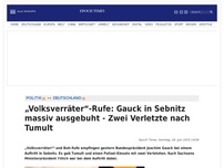 Bild zum Artikel: Gauck in Sebnitz: Buhs und Beschimpfungen – Tumult mit zwei Verletzten