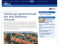 Bild zum Artikel: Welterbe-Urkunde für Hamburgs Speicherstadt