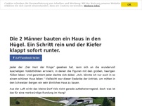 Bild zum Artikel: Die 2 Männer bauten ein Haus in den Hügel. Ein Schritt rein und der Kiefer klappt sofort runter.