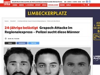 Bild zum Artikel: 24-Jährige belästigt: Grapsch-Attacke im Regionalexpress – Polizei sucht diese Männer