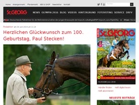 Bild zum Artikel: Herzlichen Glückwunsch zum 100. Geburtstag, Paul Stecken!