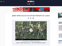 Bild zum Artikel: Jeder dritte Deutsche will die Wehrpflicht zurück