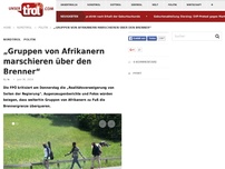 Bild zum Artikel: „Gruppen von Afrikanern marschieren über den Brenner“