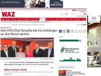 Bild zum Artikel: Wie FPÖ-Chef Strache die EU-Anhänger an die Wand spielte