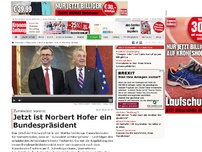 Bild zum Artikel: Jetzt ist Norbert Hofer Bundespräsident