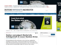 Bild zum Artikel: Italien verweigert Merkel die Gefolgschaft in neuer Banken-Krise