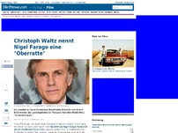 Bild zum Artikel: Christoph Waltz nennt Nigel Farage eine 'Oberratte'