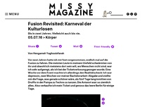 Bild zum Artikel: Fusion Revisited: Karneval der Kulturlosen