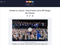 Bild zum Artikel: Wieder zu Hause: Island feiert seine EM-Sieger der Herzen